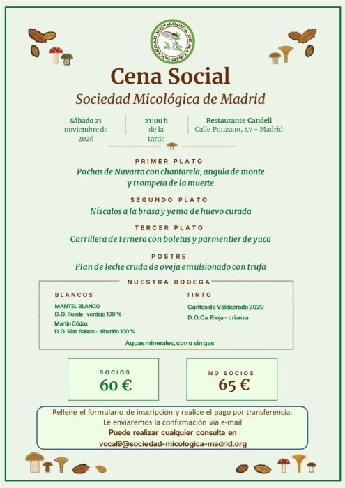 Menú Cena Social 2026